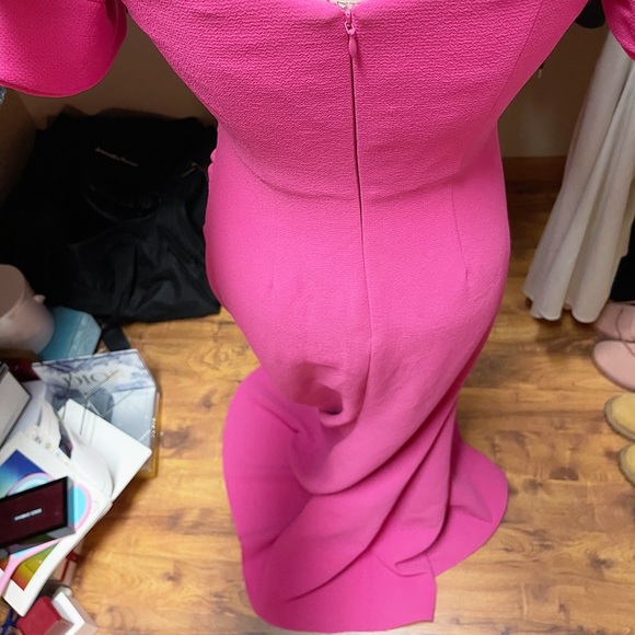 Authentic Dolce & Gabbana RARE RUNWAY Pink Exaggerated Sleeve Formal Gown /Dress - Picture 12 of 15